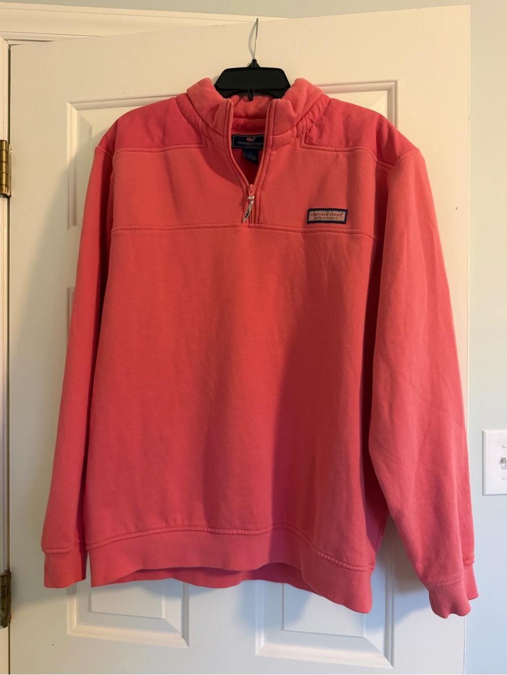 Vineyard Vines Men’s Coral Zip-Up Pullover